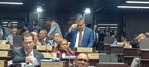 POLÍTICA: Gustavo Sánchez, vocero diputados del PLD responsabiliza a Radhamés Jiménez, de la Fuerza del Pueblo, de sonsacar dirigente del partido morado; Rafael Castillo niega denuncia  